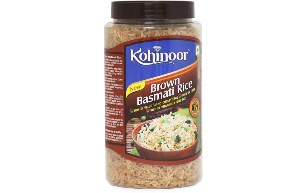 Kohinoor Brown Basmati Rice    Plastic Jar  1 kilogram